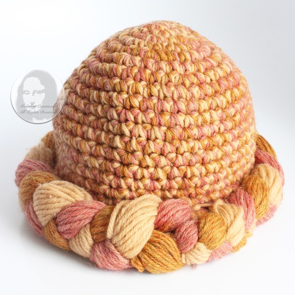 Yves Saint Laurent Knit Hat Multicolor Thick Braid Wool Cap Vintage 1970s Rare main image 5